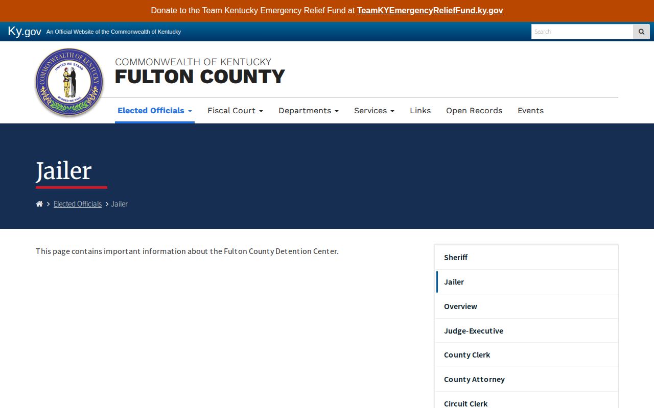 Official Fulton County Detention Center contact for Hickman County custody records